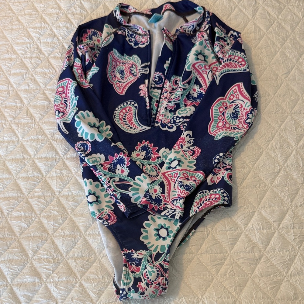 Floral Long Sleeve Swimsuit